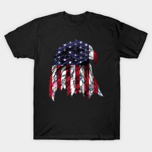 Eagle American Flag TShirt Cool Retro Vintage 4th July T-Shirt